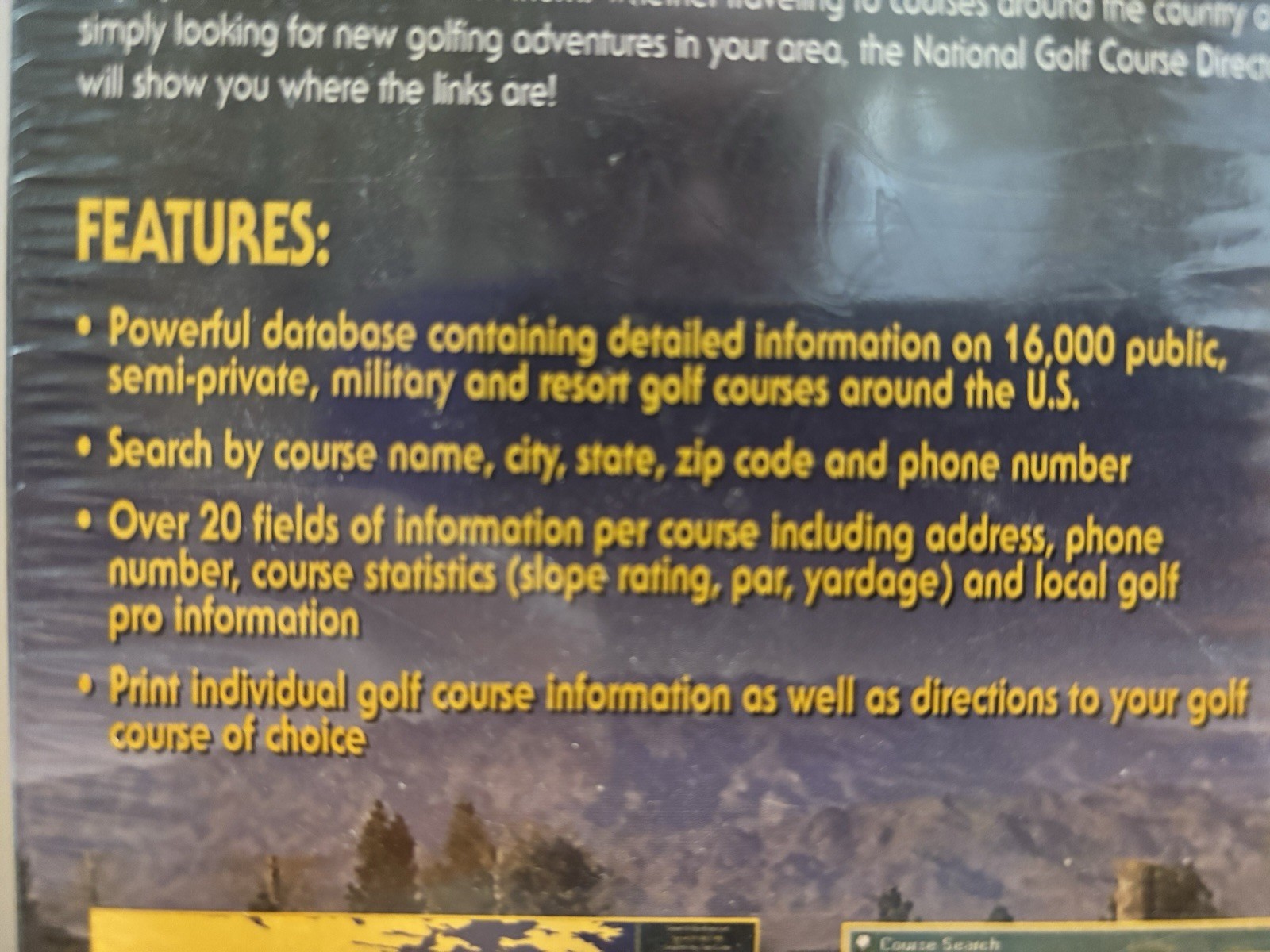National Golf Course Directory PC CD-ROM Database Windows 95/98 CompuWorks NEW