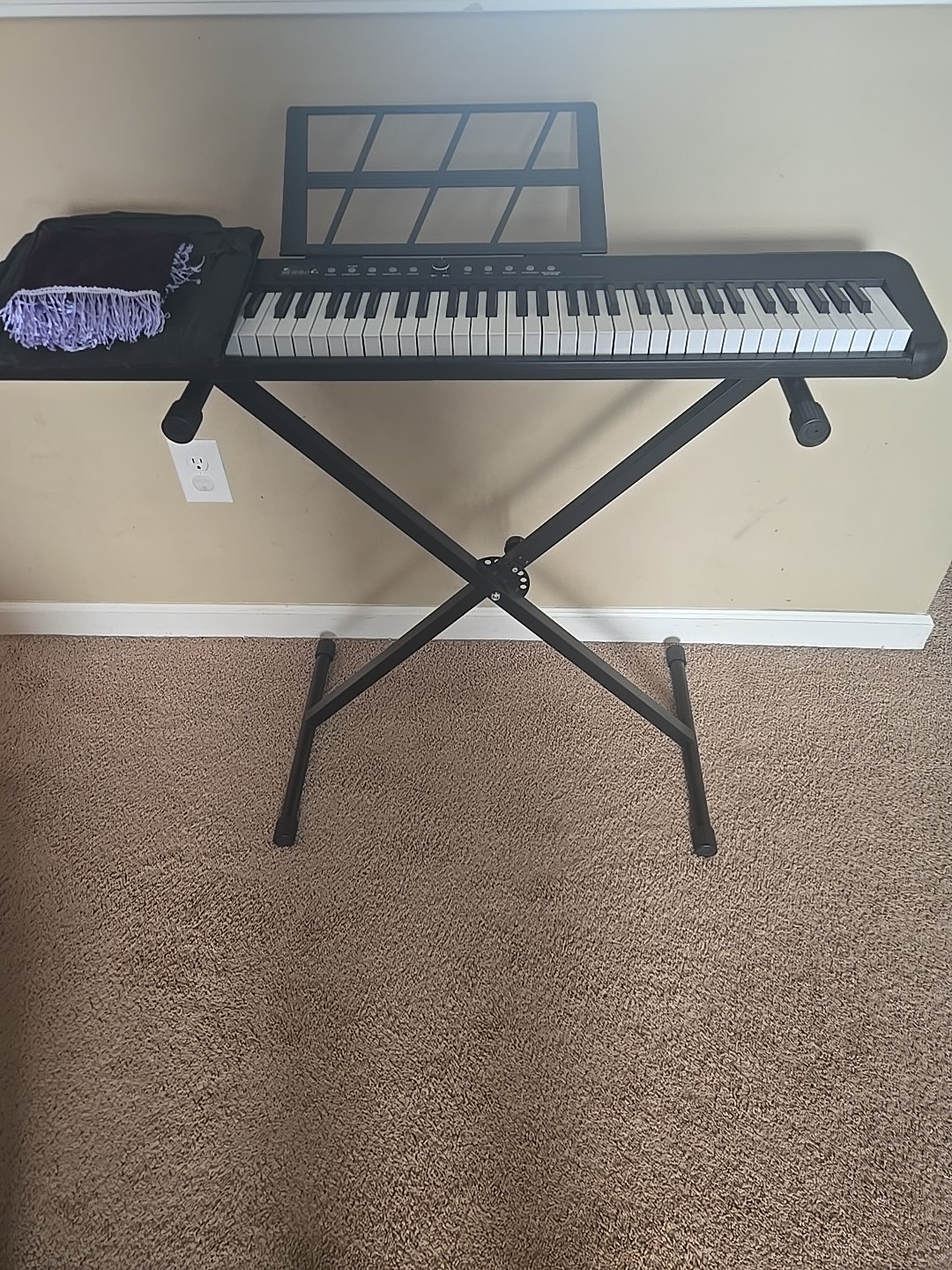 88-Key Digital Piano Beginner Bundle with Stand and Case