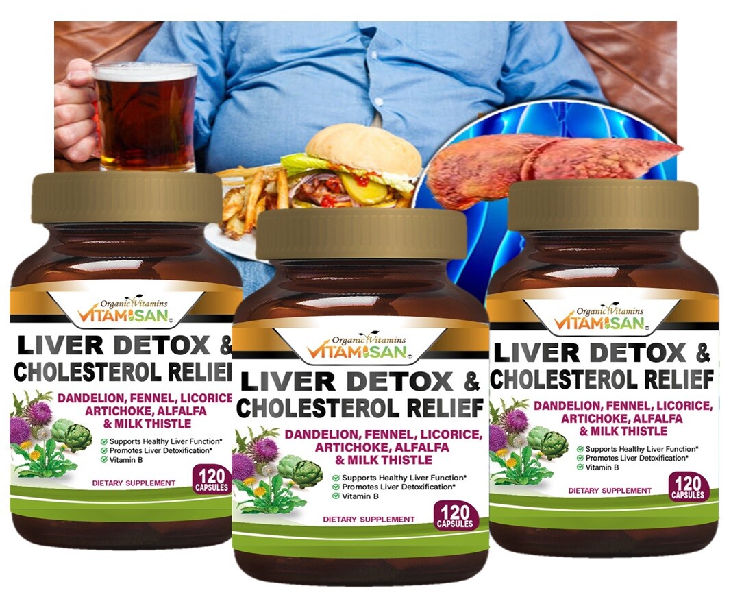 360 Capsules liver clean and detox 120 each chardon de marie Cardo Mariano