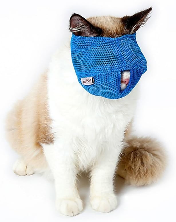 Cat Muzzles - Breathable Mesh Muzzles Prevent Cats from Biting and Chewing - ...