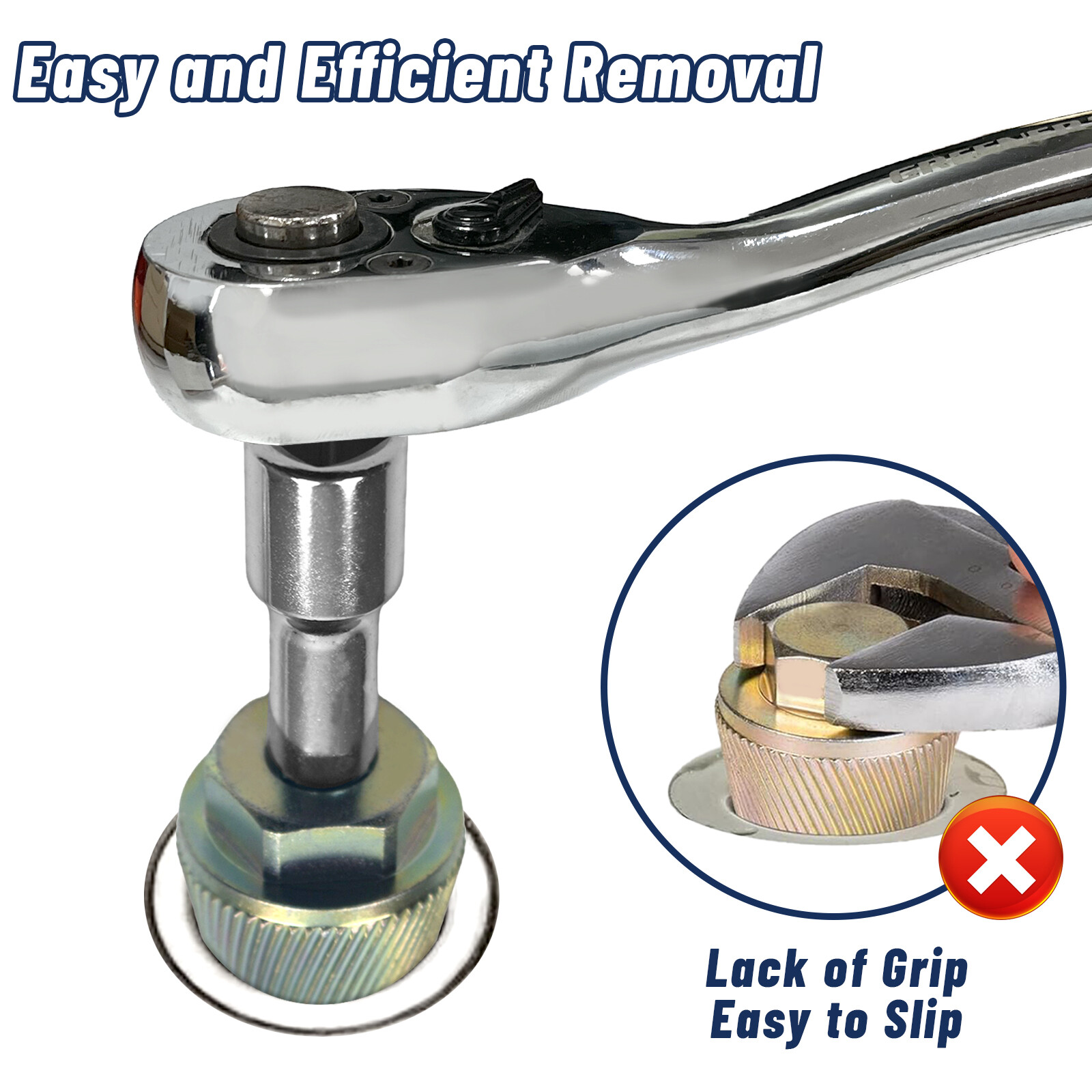 Colourful Galvanized 1.5'' Tub Drain Extractor with 1/2'' Socket Bathtub Remover