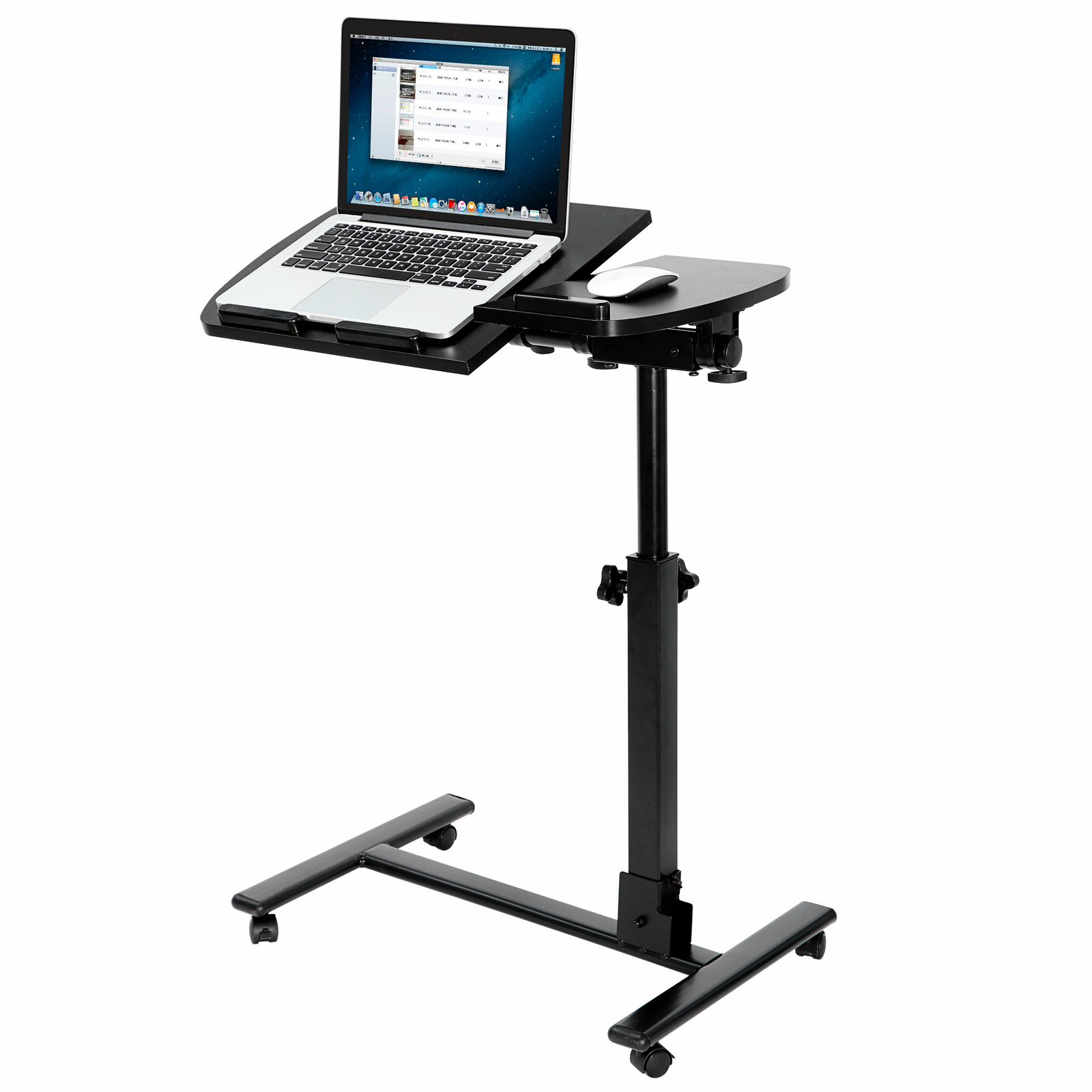 Rolling Laptop Desk Over Sofa Angle Height Adjustable Bed Notebook Table Stand