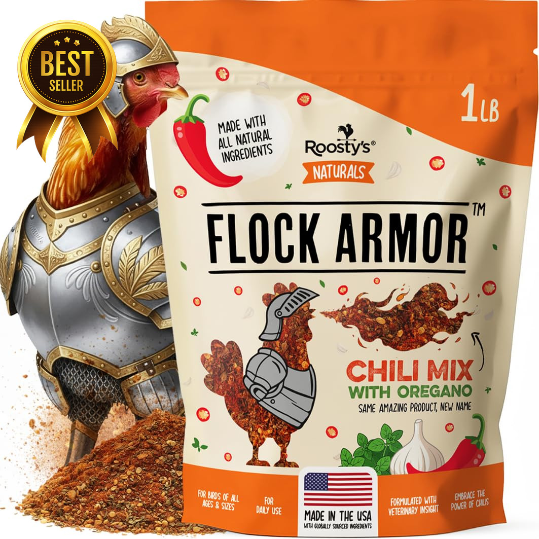 Naturals Flock Armor Chicken Dewormer Powder Chili Mix 1lb All Natural 16oz
