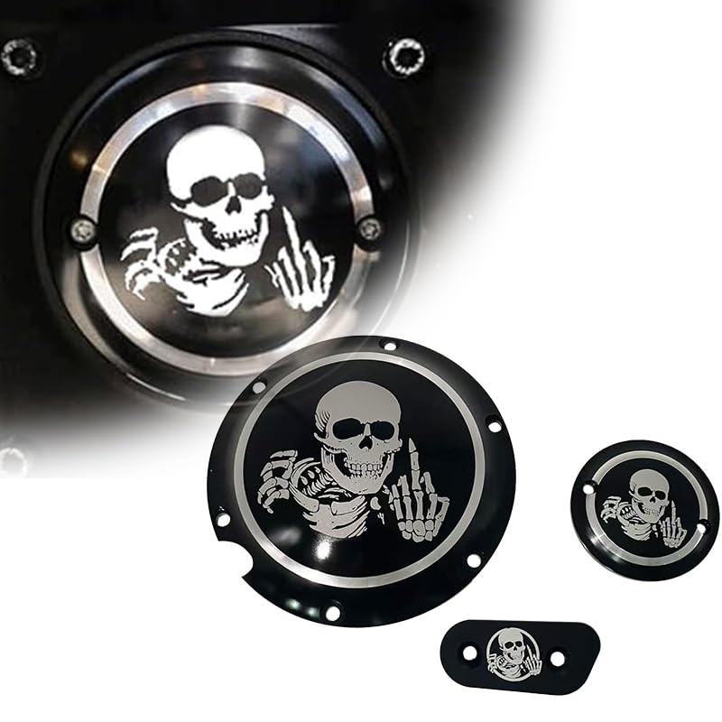 Aluminum Derby Cover Engine Timing Timer Chain Inspection Black