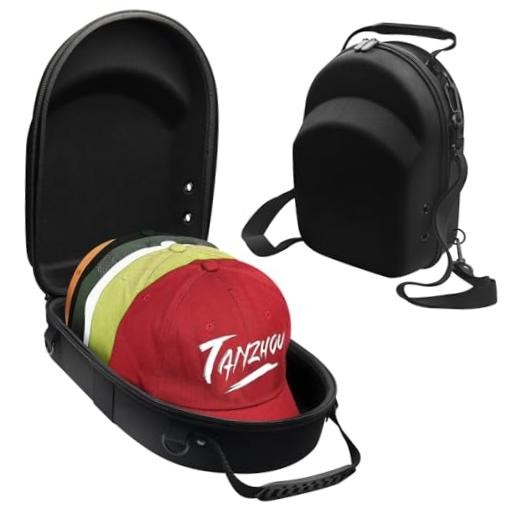 Hard Hat Travel Case for Baseball Caps 1 Piece - Hat Protector with Black
