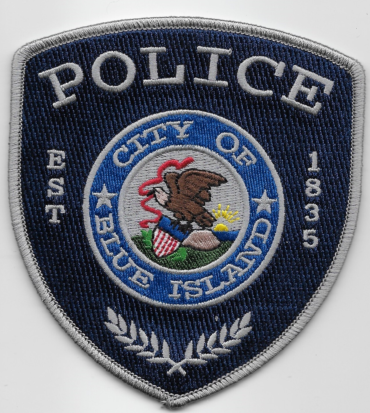 Blue Island Police State Illinois IL Colorful