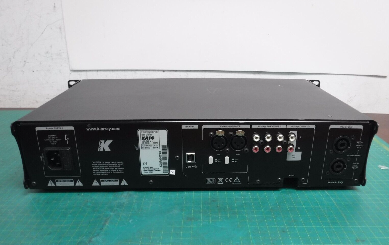 K-ARRAY KA14 2 CHANNEL Power Amplifier (Fully Functional)