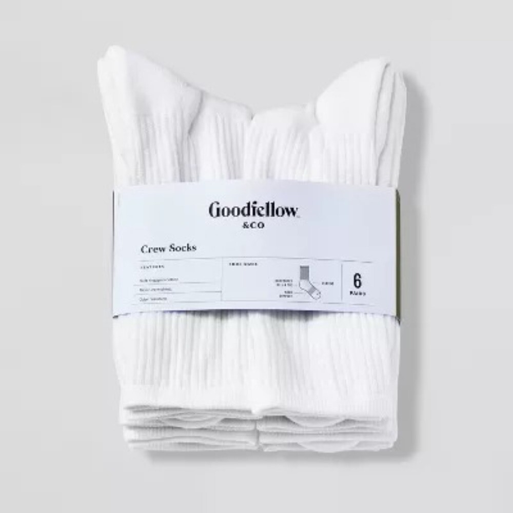 Men's Odor Resistant Socks 6pk - Goodfellow & Co™ - 6-12