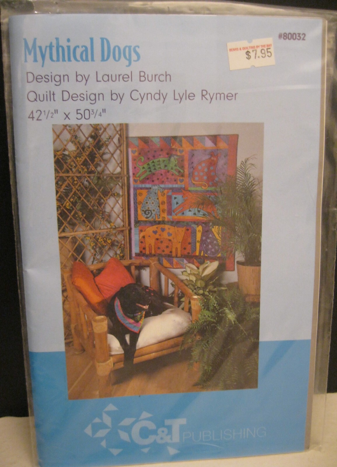 MYTHICAL DOGS QUILT PATTERN DESIGN LAUREL BURCH   NEW & UNCUT  42-1/2" x 50-3/4"