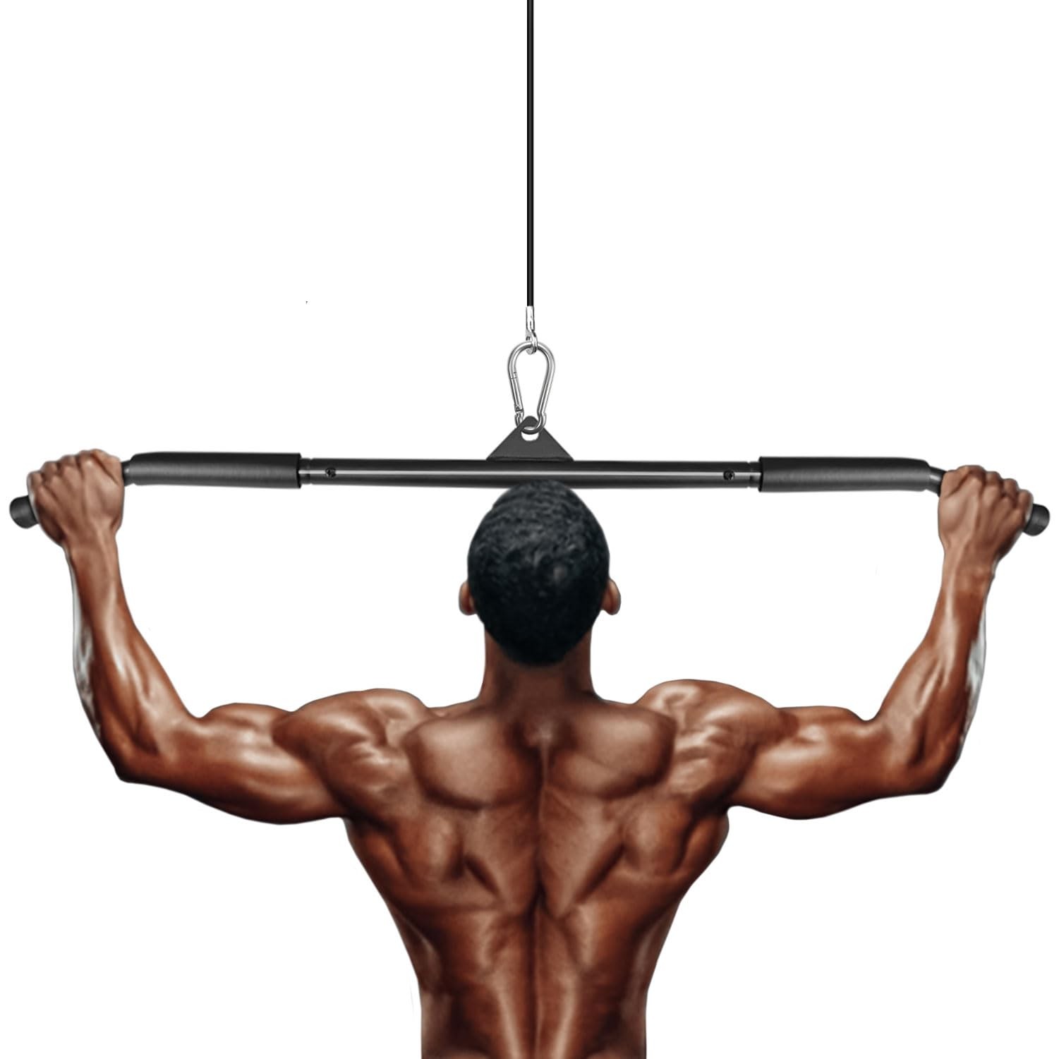 Favuit LAT Pulldown Bar Attachment for Pulley Cable Machine, Tricep Press Dow...