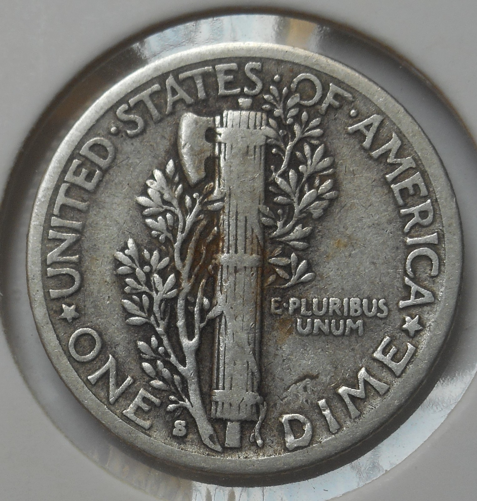 1935-s . Mercury Dime . Very Fine . Silver . VF
