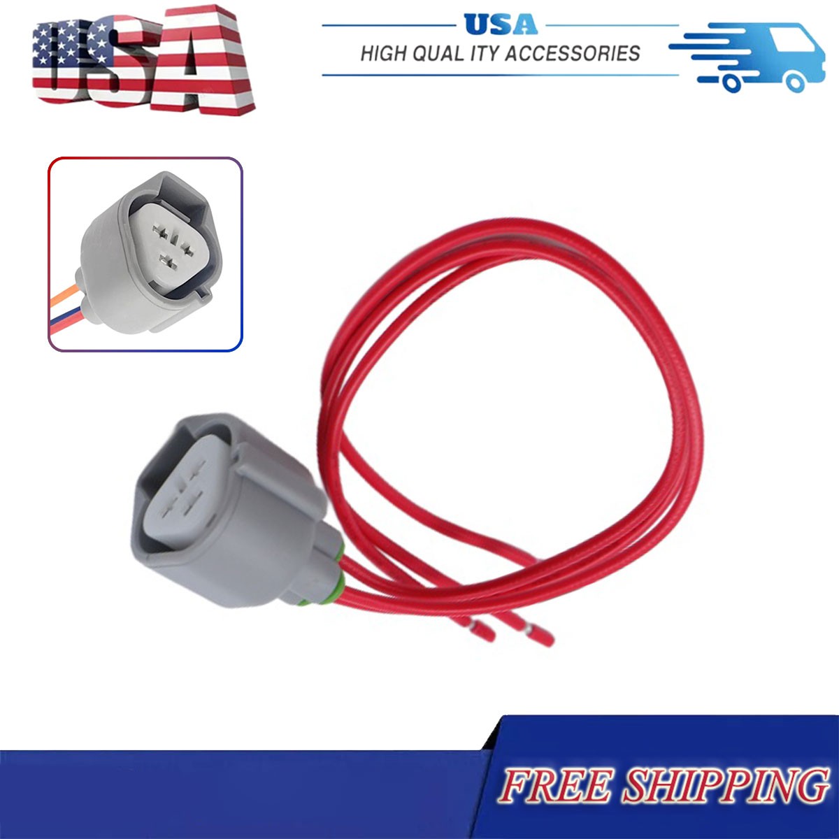 3-Way Front Turn Signal Light Connector Pigtail For 2012-2022 Nissan Altima