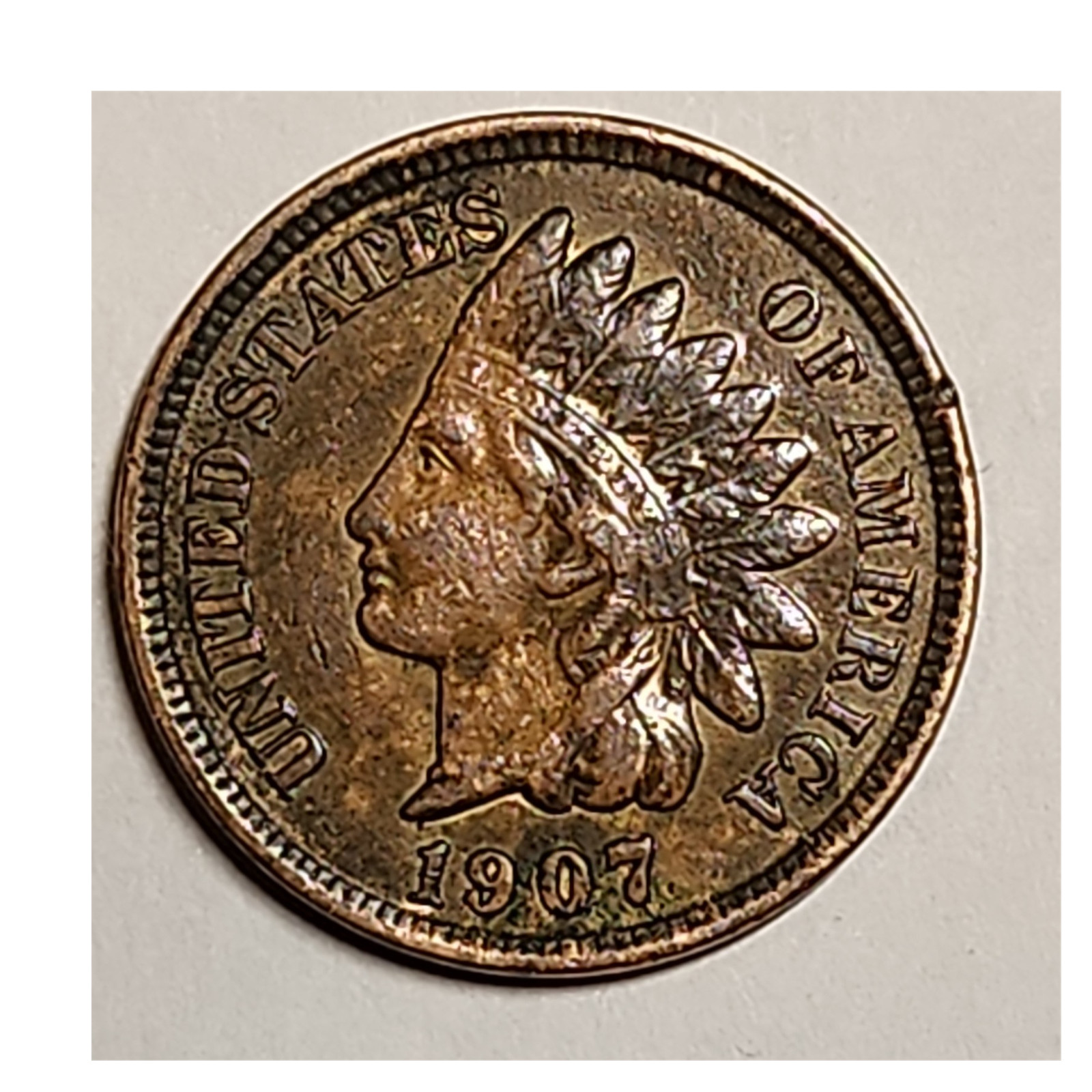 1907 Indian Head 1C~Nice XF Cond,Luster~FAST FREE SHIPPING #1