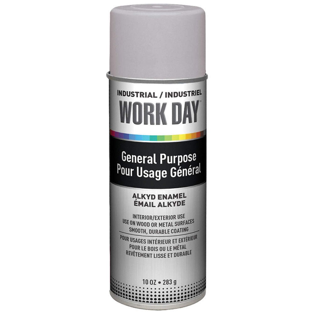 WORK DAY A04418007 Spray Paint Primer,Flat,Gray,10 oz 800T25