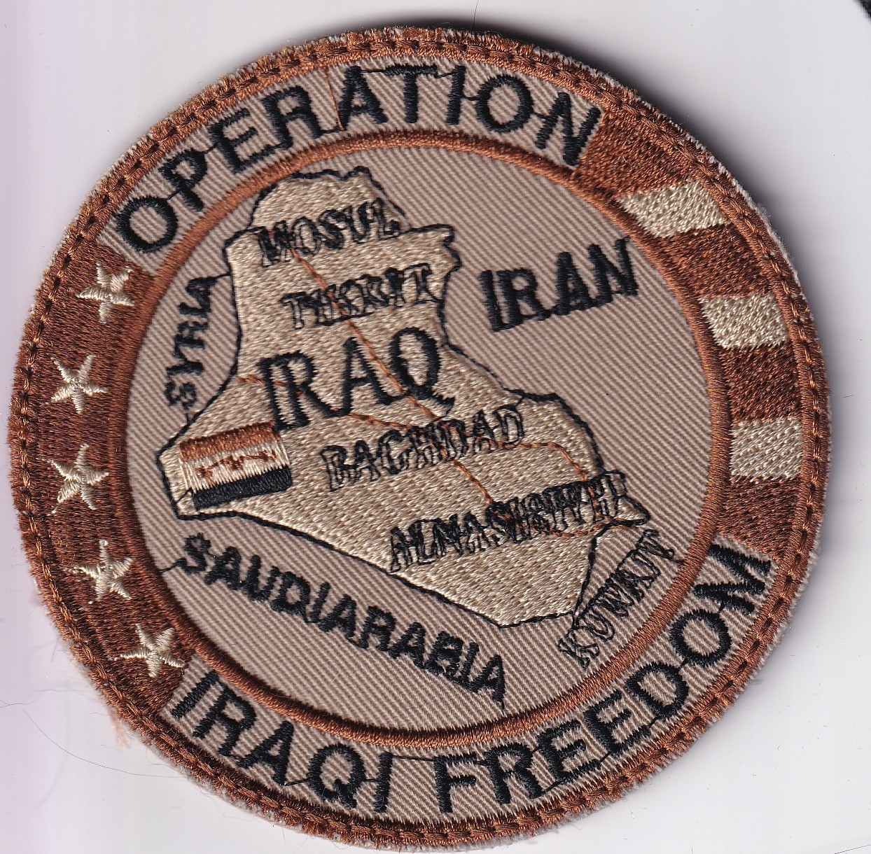 Operation Iraqi Freedom muted patch large from Baghdad Embassy Store
