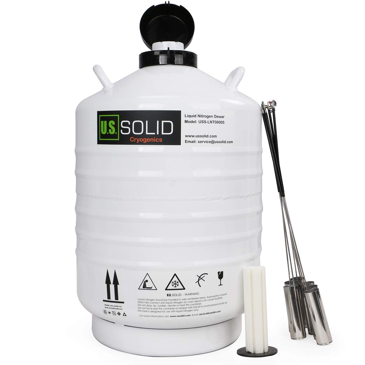 U.S. Solid Liquid Nitrogen Tank Container LN2 Storage 3L 6L 10L 15L 20L 30L