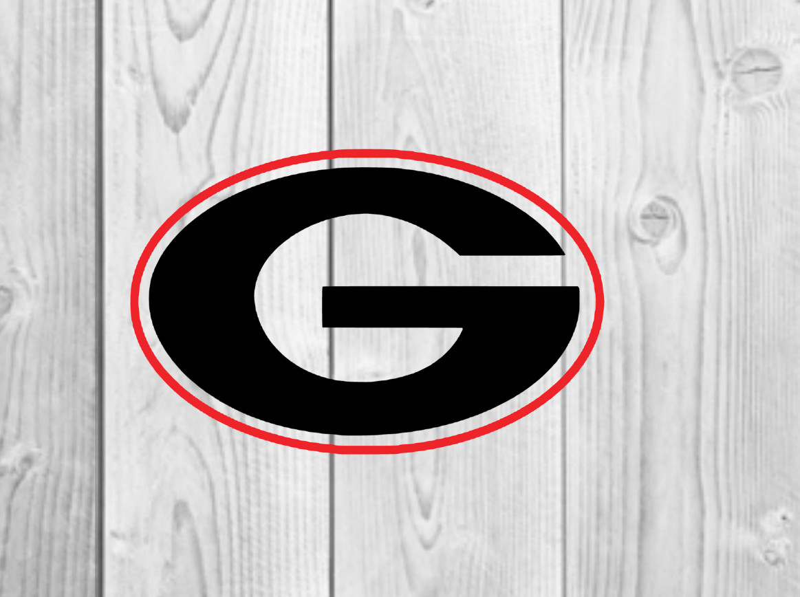 Georgia Bulldogs G -  Vinyl Decal - Yeti / Stanley Cup / Auto / Cell phone - GA
