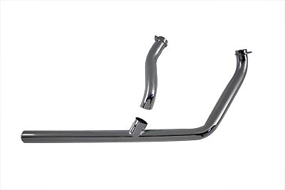 Chrome Exhaust Header Kit for Kick or Electric fits Harley Davidson