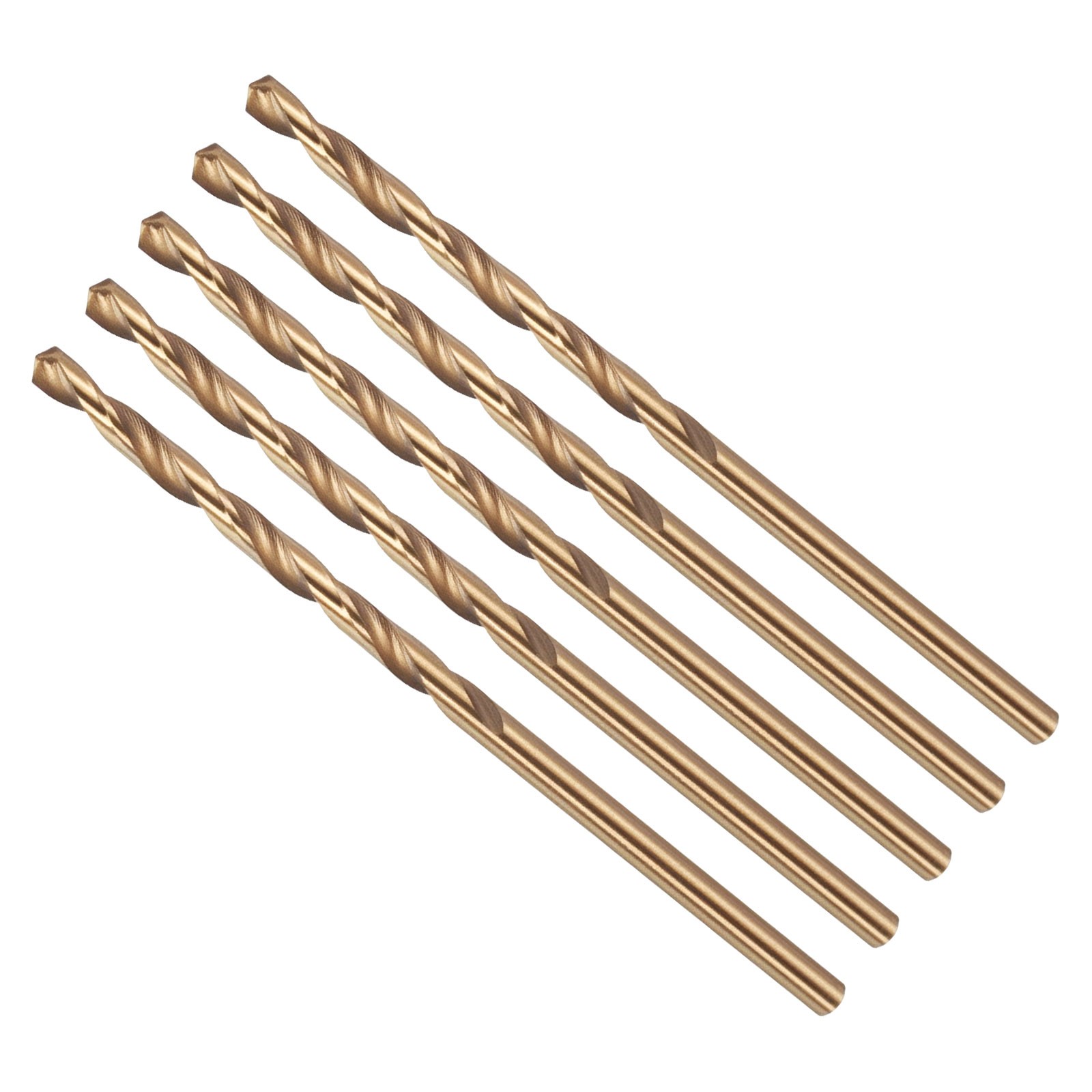 Drill Bit, #43 (2.261mm) Cutting Diameter, 4341 118° Gold Number, 5-Pieces
