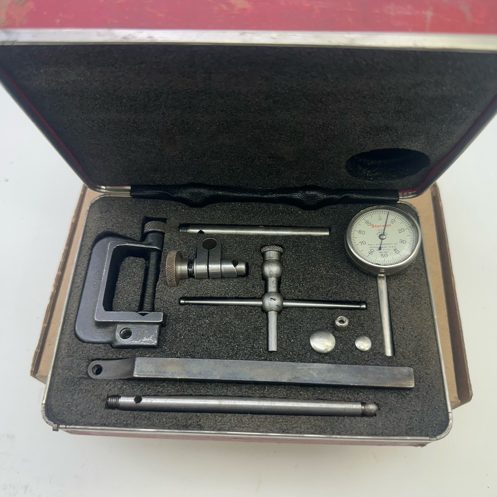 Starrett 196A Universal Dial Indicator Barely Been Used With Case And Box