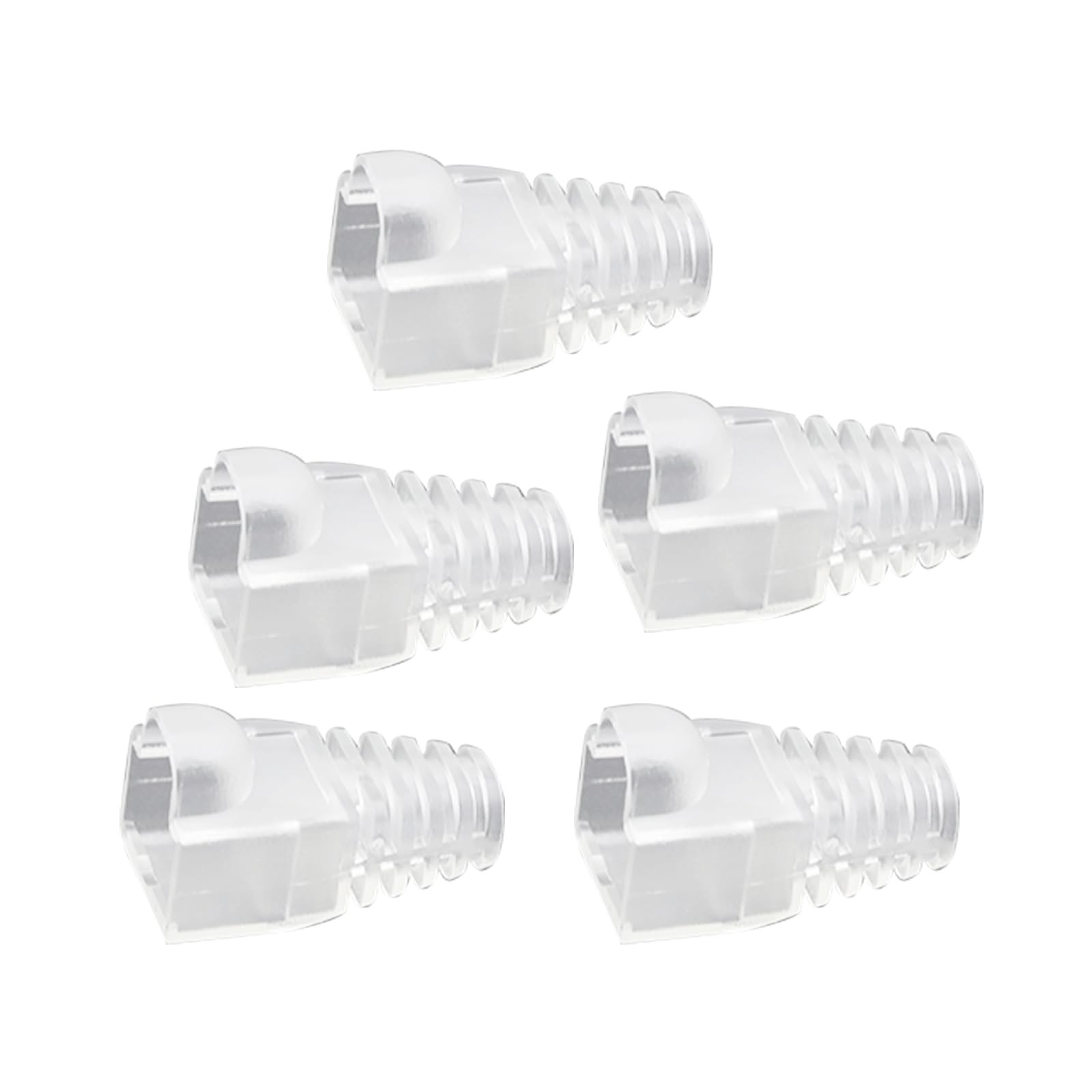 RJ-45 Strain Relief Boots Network Wire, 100 PCS CAT5, CAT5E, 7mm, Transparent