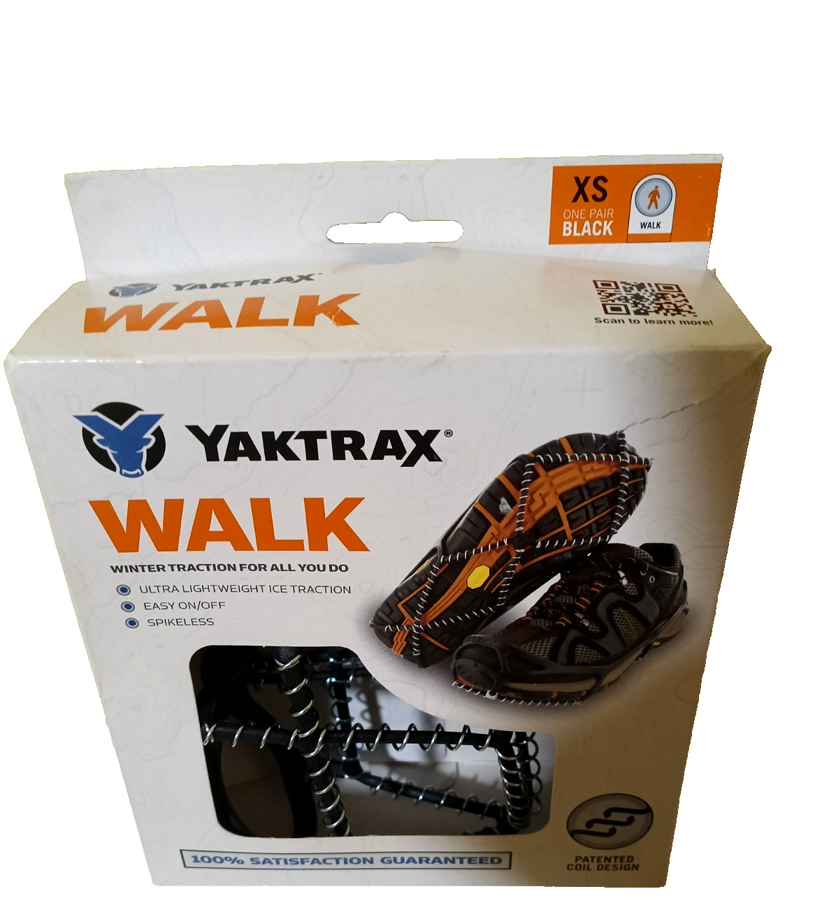 New in Box: Yaktrax Walk Winter Traction Cleats -360 Degree Grip - X small