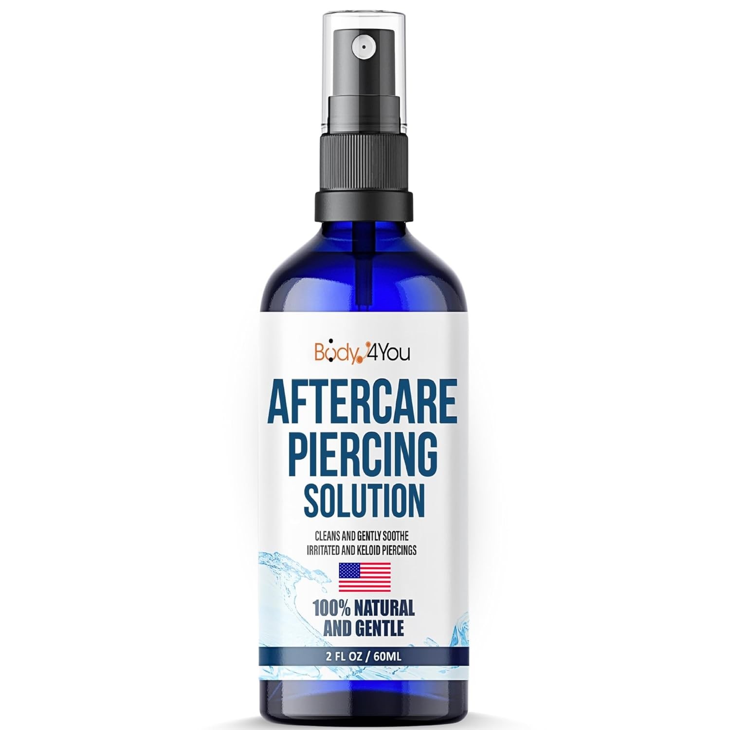 BodyJ4You Piercing Aftercare Spray - Saline Solution 2.03 Fl Oz (Pack of 1)