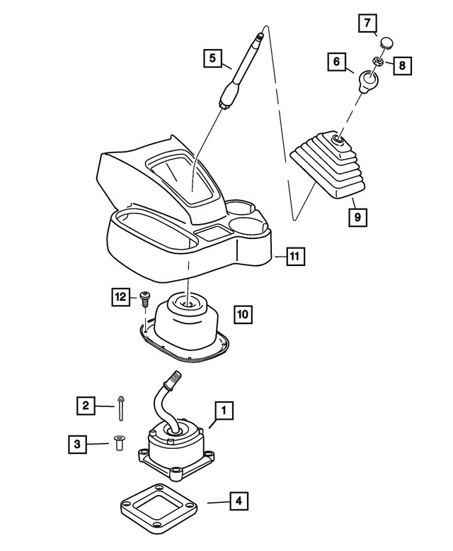 Genuine Mopar Gear Shift Lever Boot 55366042AB