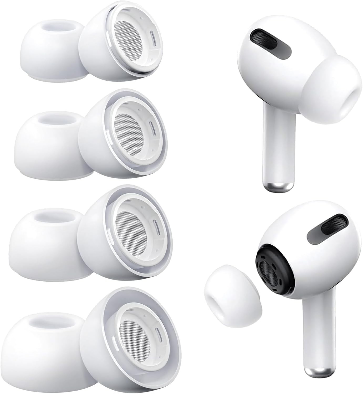 Customizable Silicone Ear Tips for AirPods Pro 1st/2nd Gen - Dust Guard Included