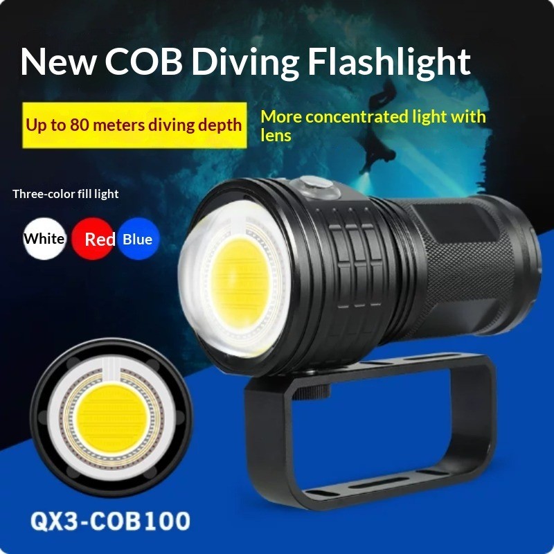Multi-Function Rechargeable Professional Diving Flashlight &Lighting Accessory