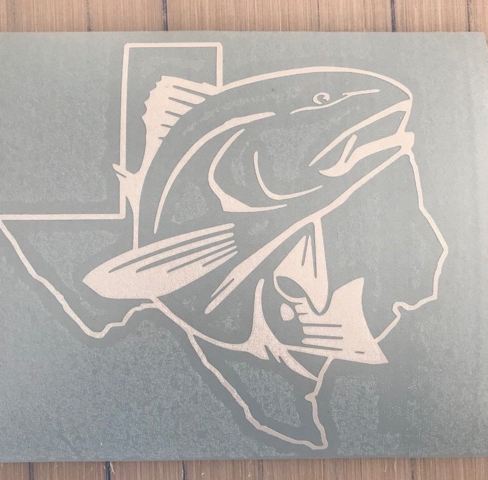Redfish Texas Decal Sticker - Multiple Sizes and Colors - Gulf Fishing Red Drum