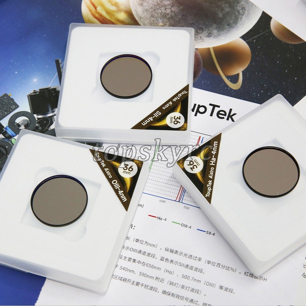 ToupTek SHO 36mm 4NM FWHM Narrowband Filter Set SII+Ha+OIII Astronomical Filter