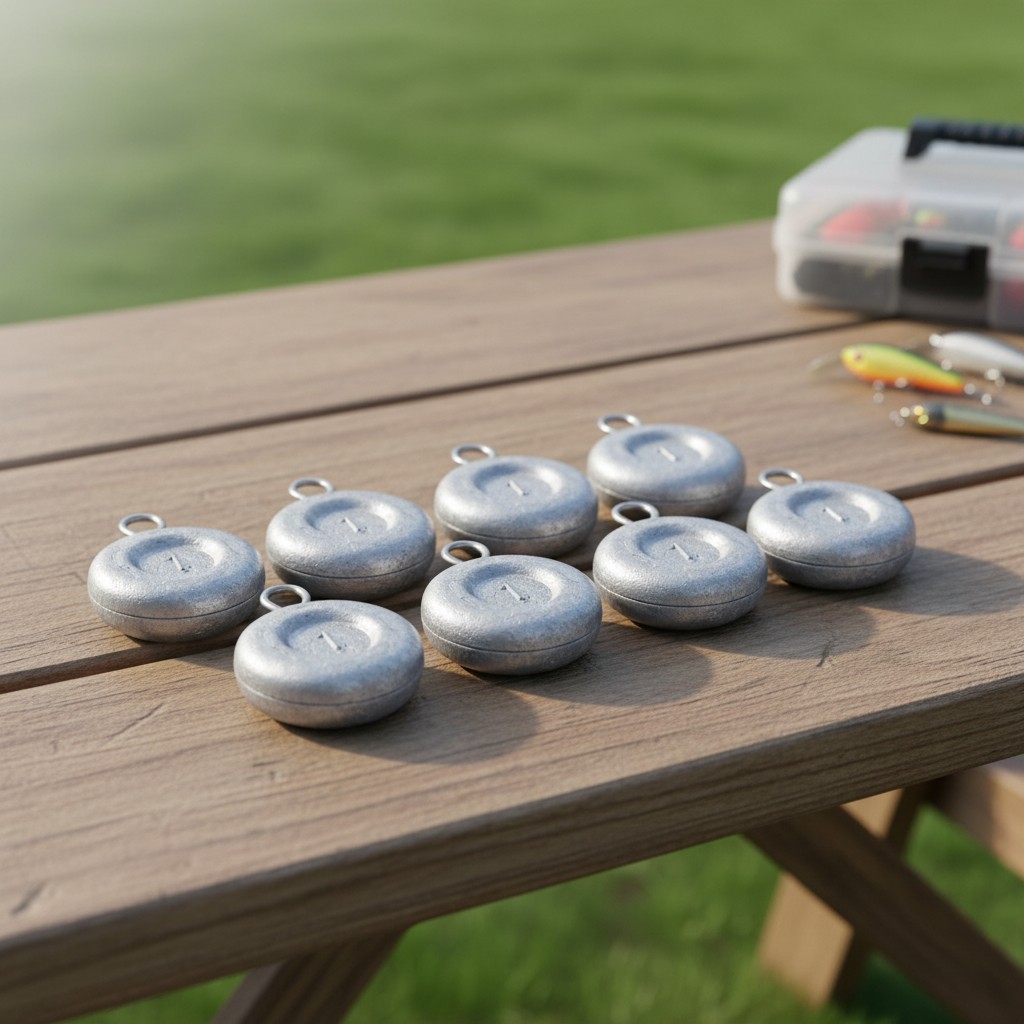Disc Sinkers Fishing Weights - 8pcs 1oz-8oz for Freshwater & Saltwater