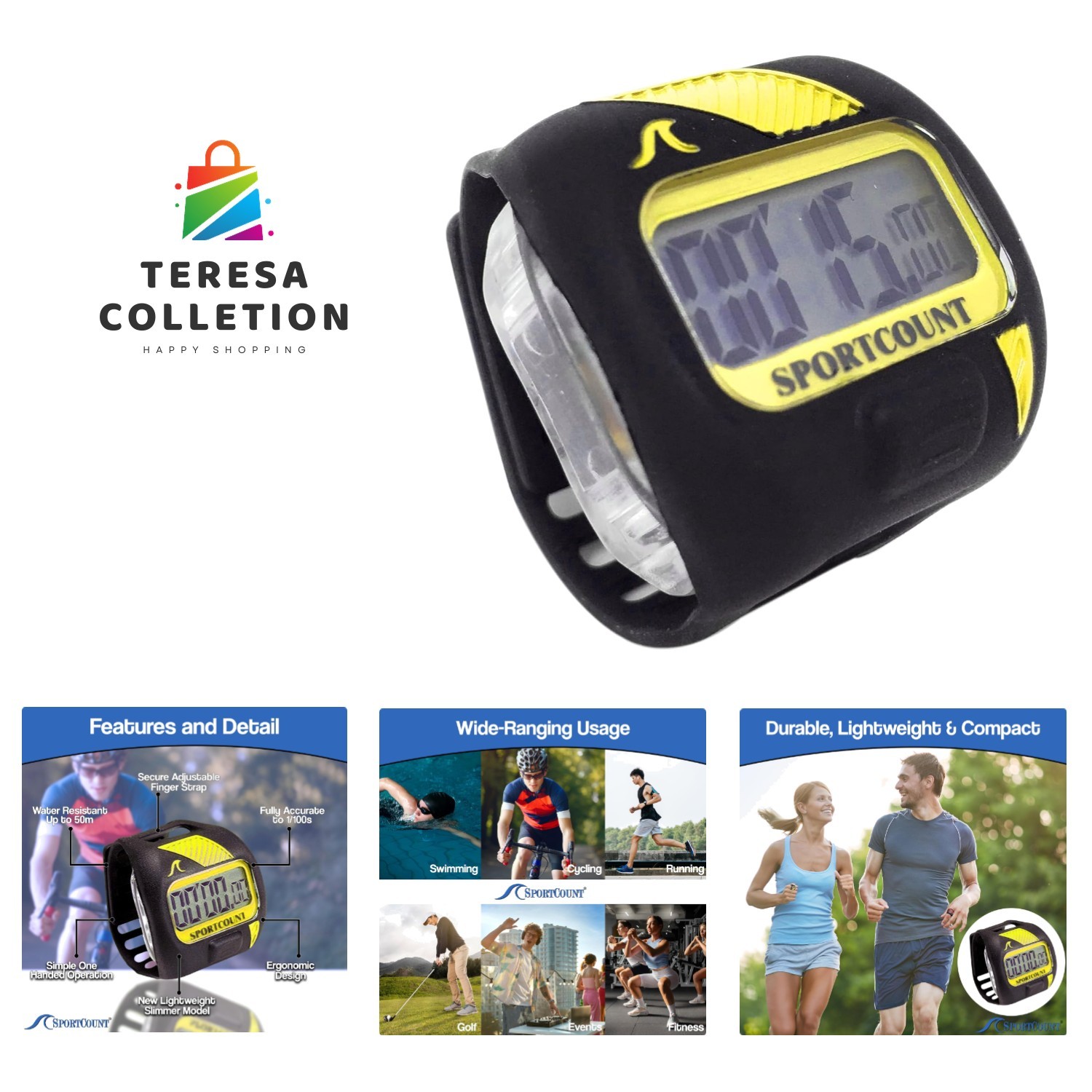 Compact Waterproof Swim Timer Stopwatch for Coaches & Competitive Swimmers