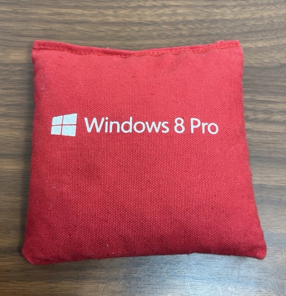 Vintage Windows 8 Lenovo Ad Promo Beanbag Stress Relief Bag 5”x5” Hard To Find