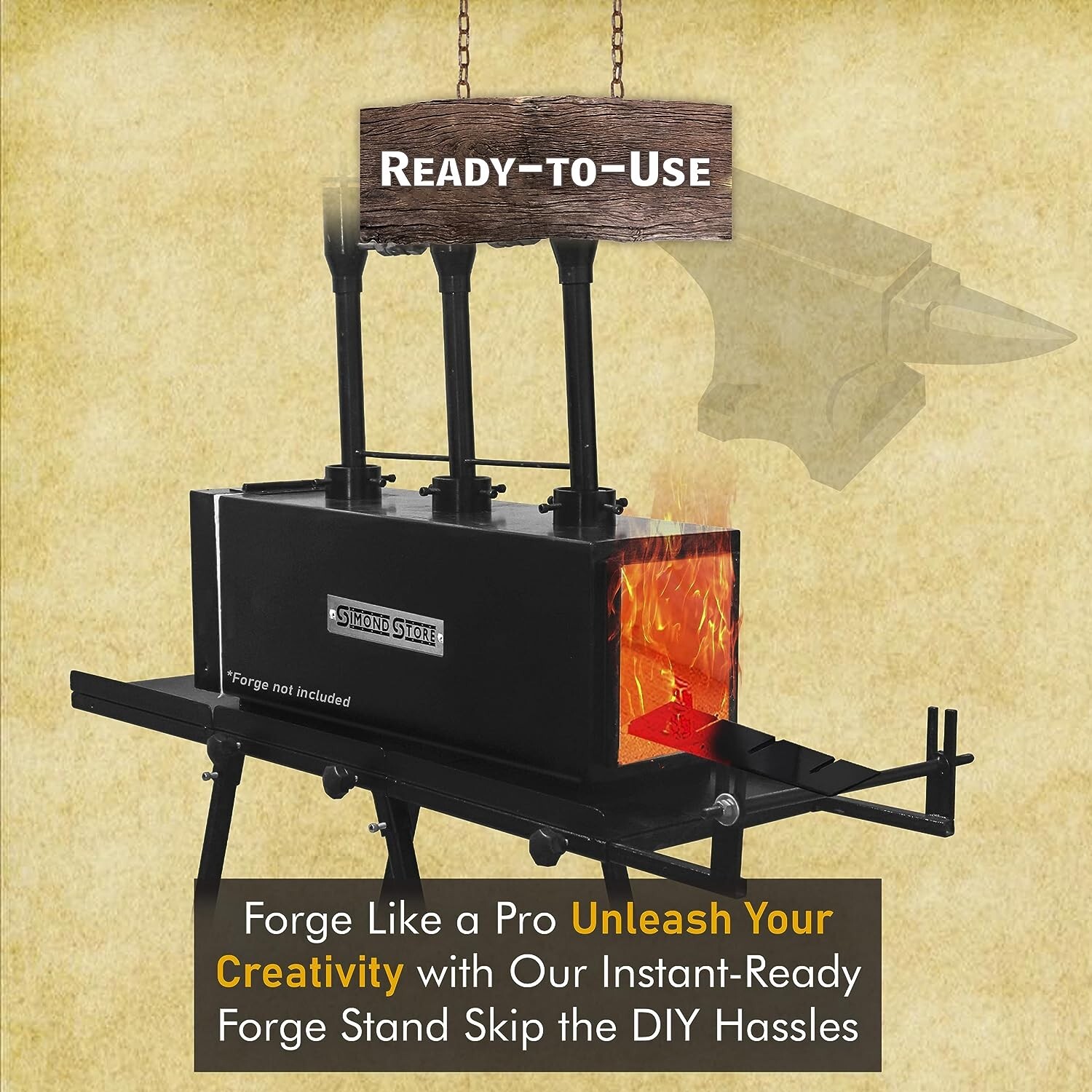 SIMOND STORE Forge Stand Compatible to All Single, Double, three burner Forge