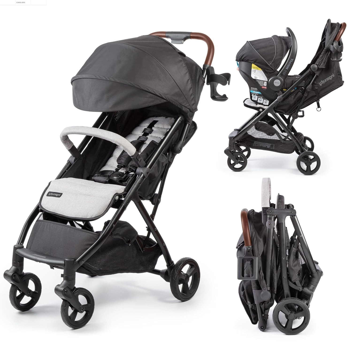 Ingenuity 3Dquickclose CS+ Compact Fold Stroller – Lightweight Stroller with Ove