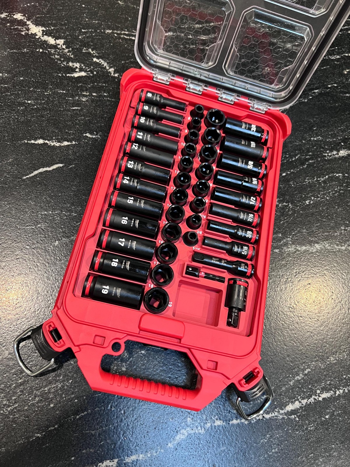 Milwaukee Compatable 3/8in 43PC Impact Socket Packout Insert Tray