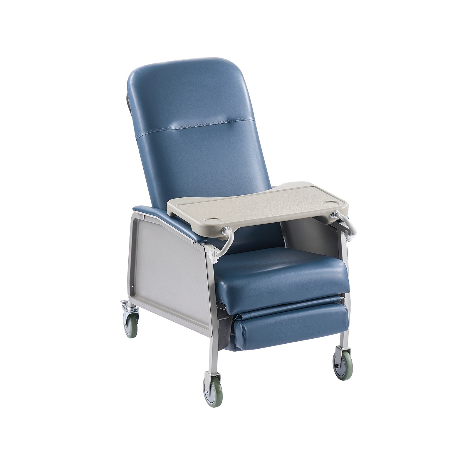 Uimoso 3-Position Reclining Geri Chair with Tray and 4 Casters for Versatile Use