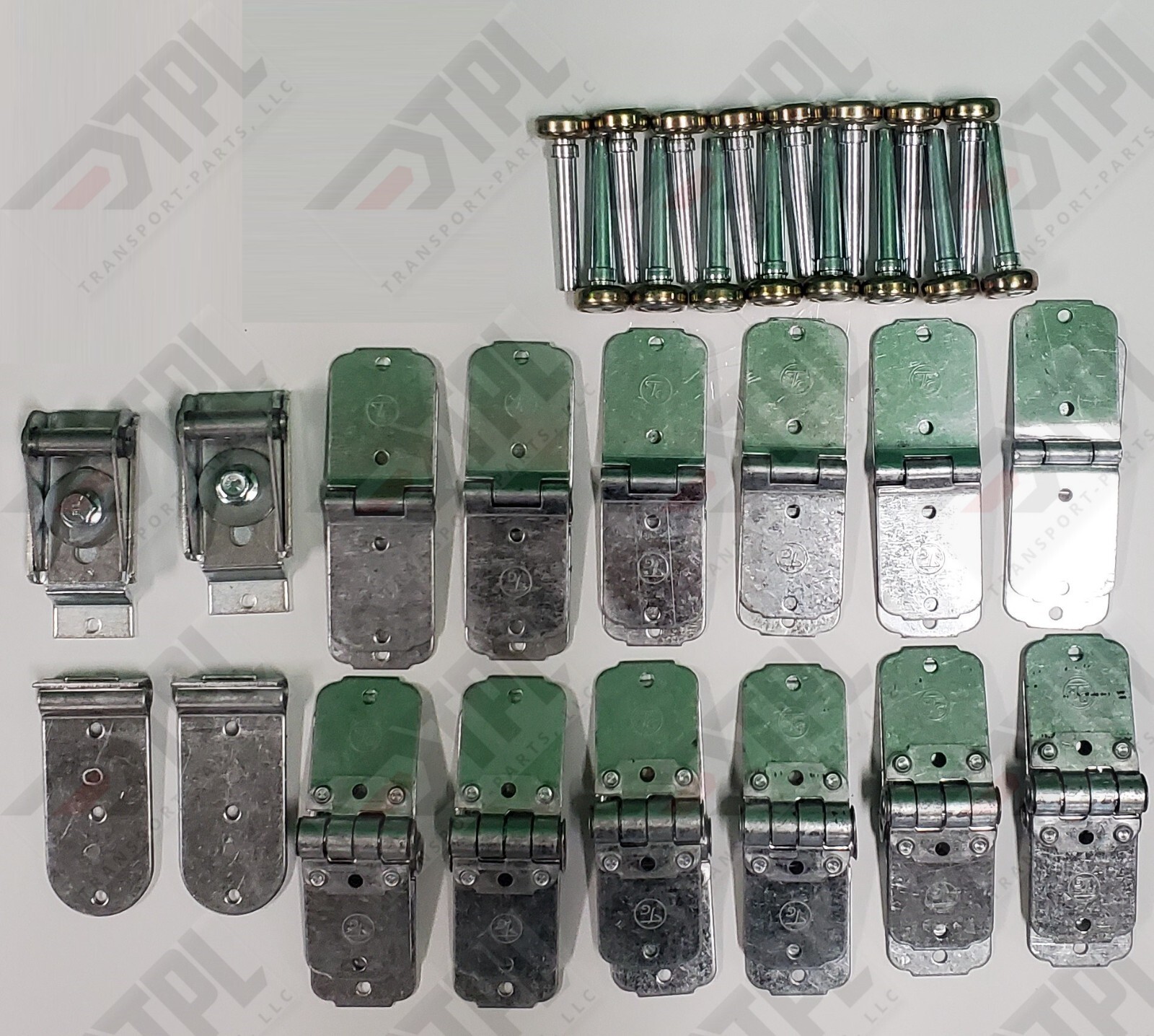 44 Piece TODCO door repair kit All Hinges + Top/Bottomm Fixtures + 1" rollers