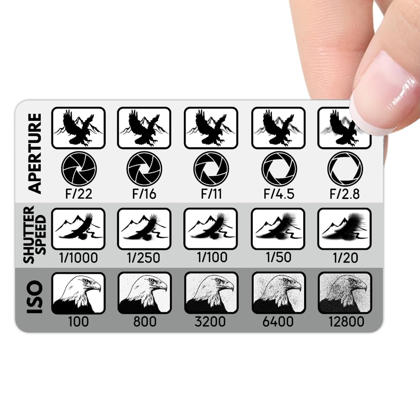 Batbaileys Productions Photographer's Cheat Card (Aperture, Credit card sized