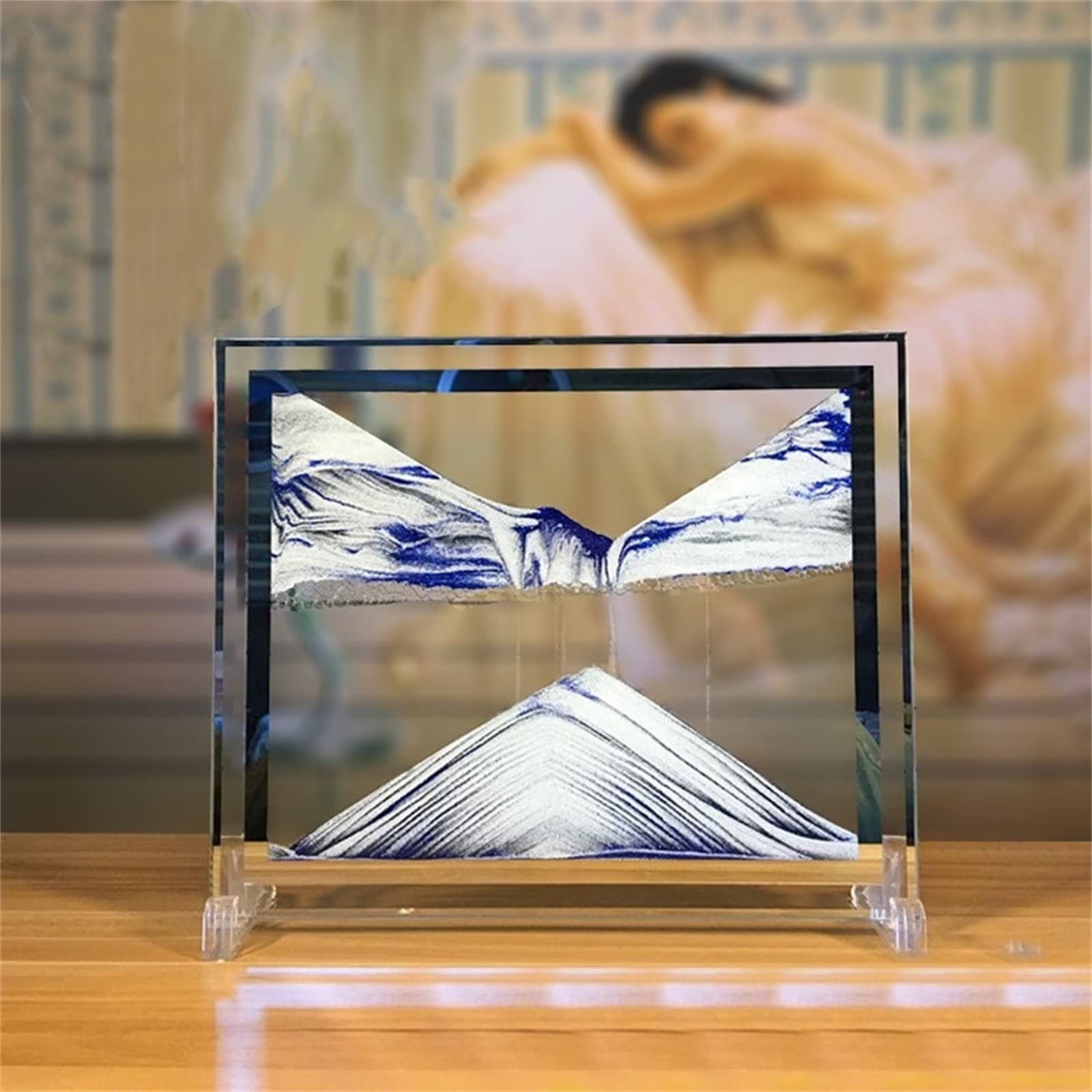 LCDOCLAK Moving Sand Art Picture (12 * 10 in),3D Hourglass Deep Sea Sandscape,3D