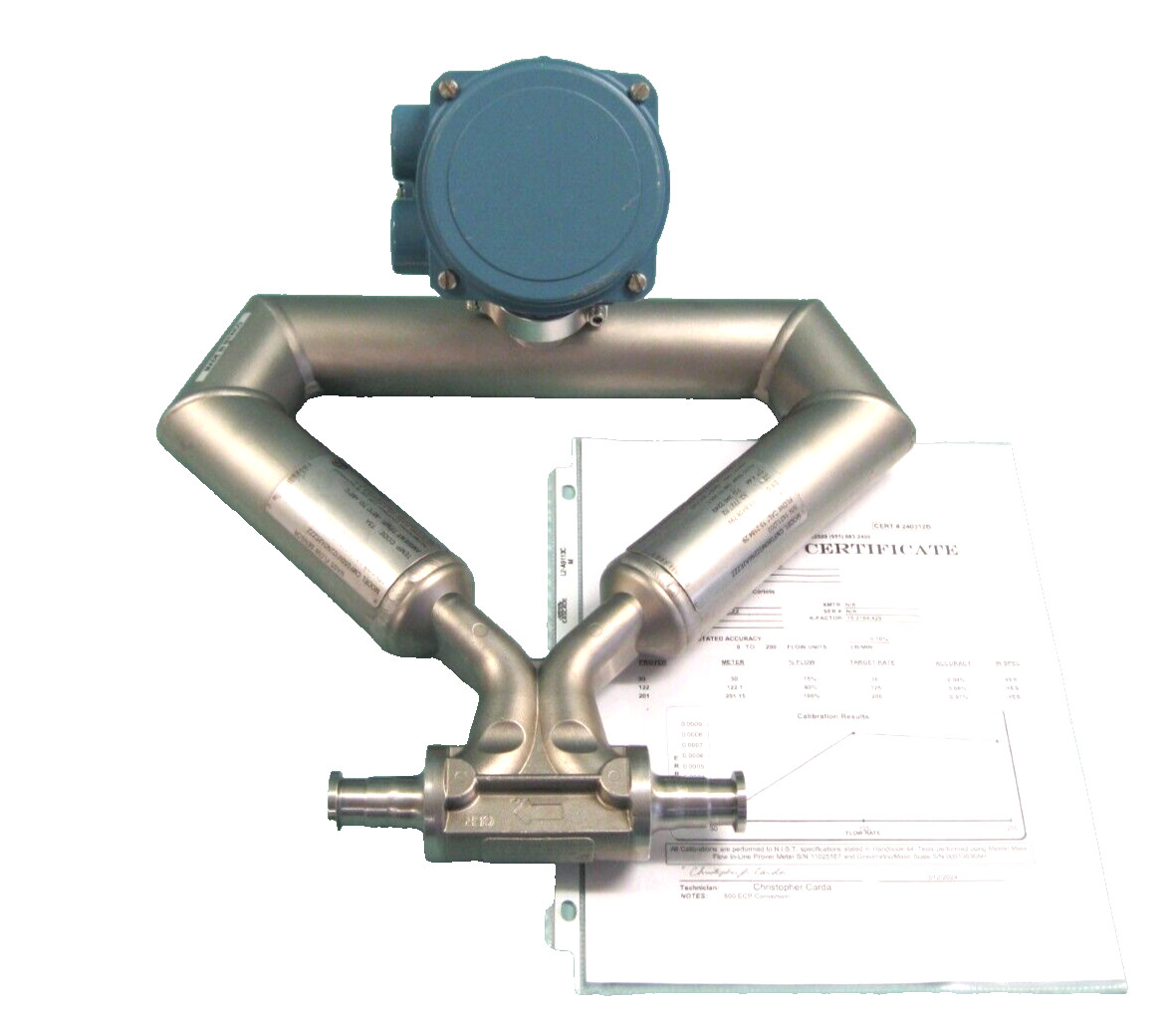 3/4" Micro Motion CMF050 Flow Sensor 800 Enhanced Core Processor CALIBRATED B5