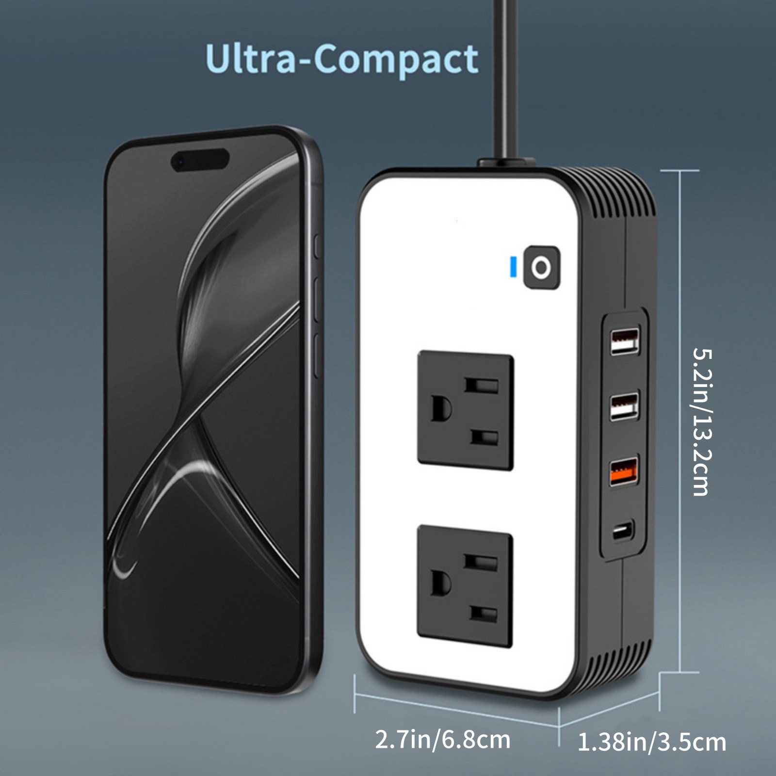New 200W Car Power Inverter for 12V Car with Multiple Charging Ports Available