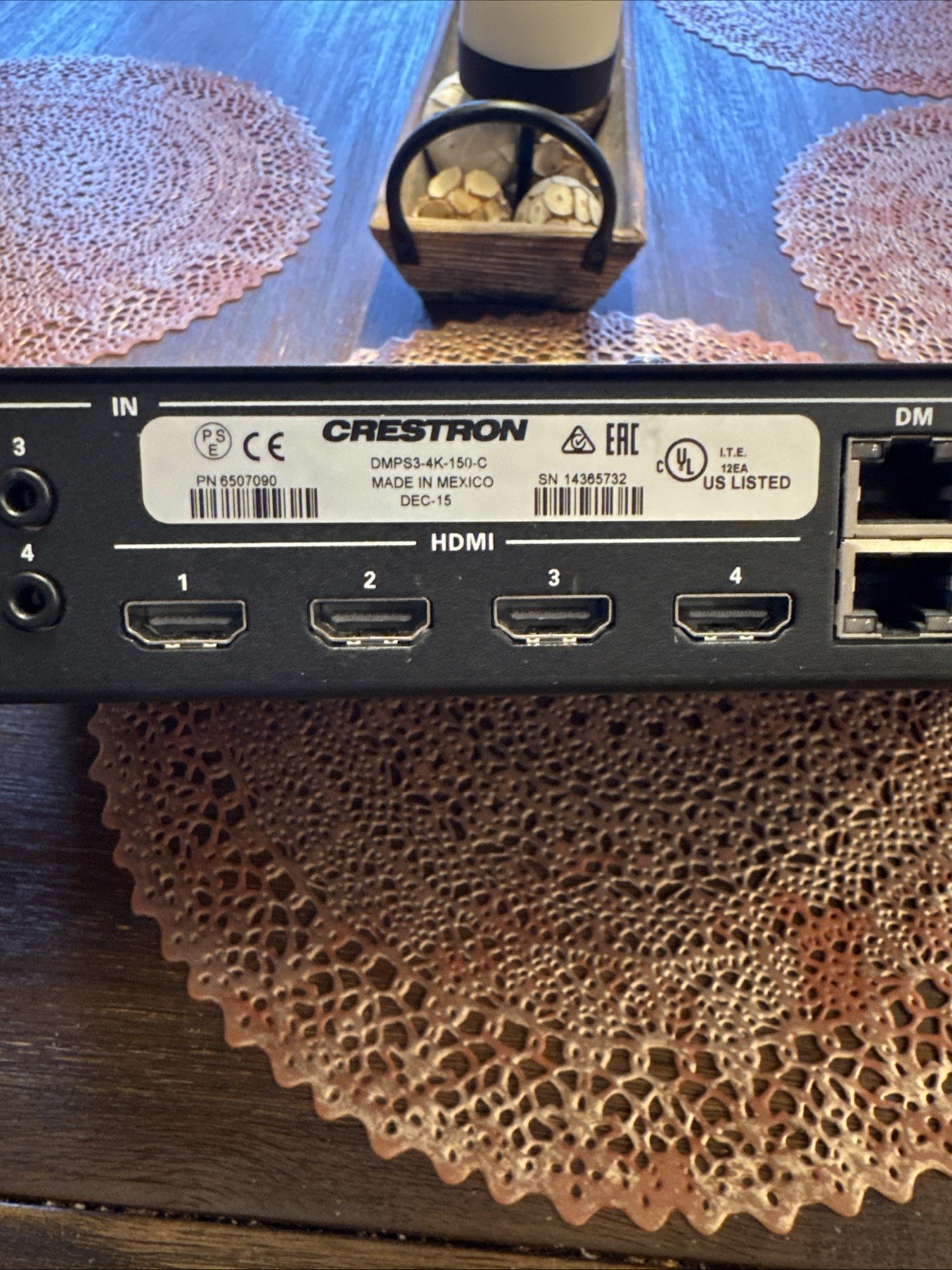 Crestron DMPS3-4K-150-C Digital Media Presentation System - Tested & Working!