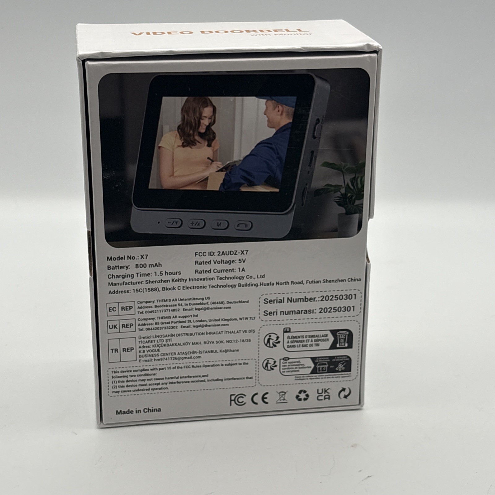 X7 Intelligent Visual Doorbell Wireless Intercom Hd Video Surveillance
