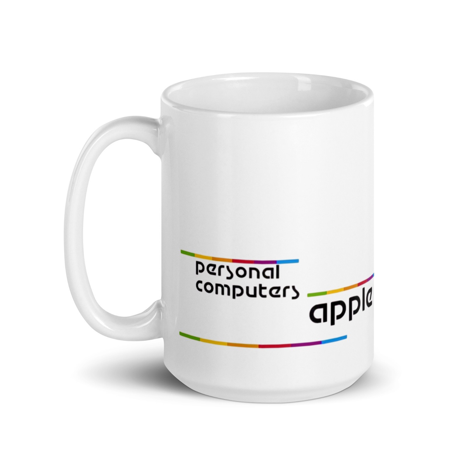 Vintage Retro Apple Logo Ceramic Coffee Mug – 15oz