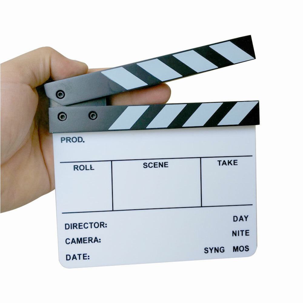 6.3x5.5" Studio Clapboard Director Movie Video Slate Film Clap Clapper Board US