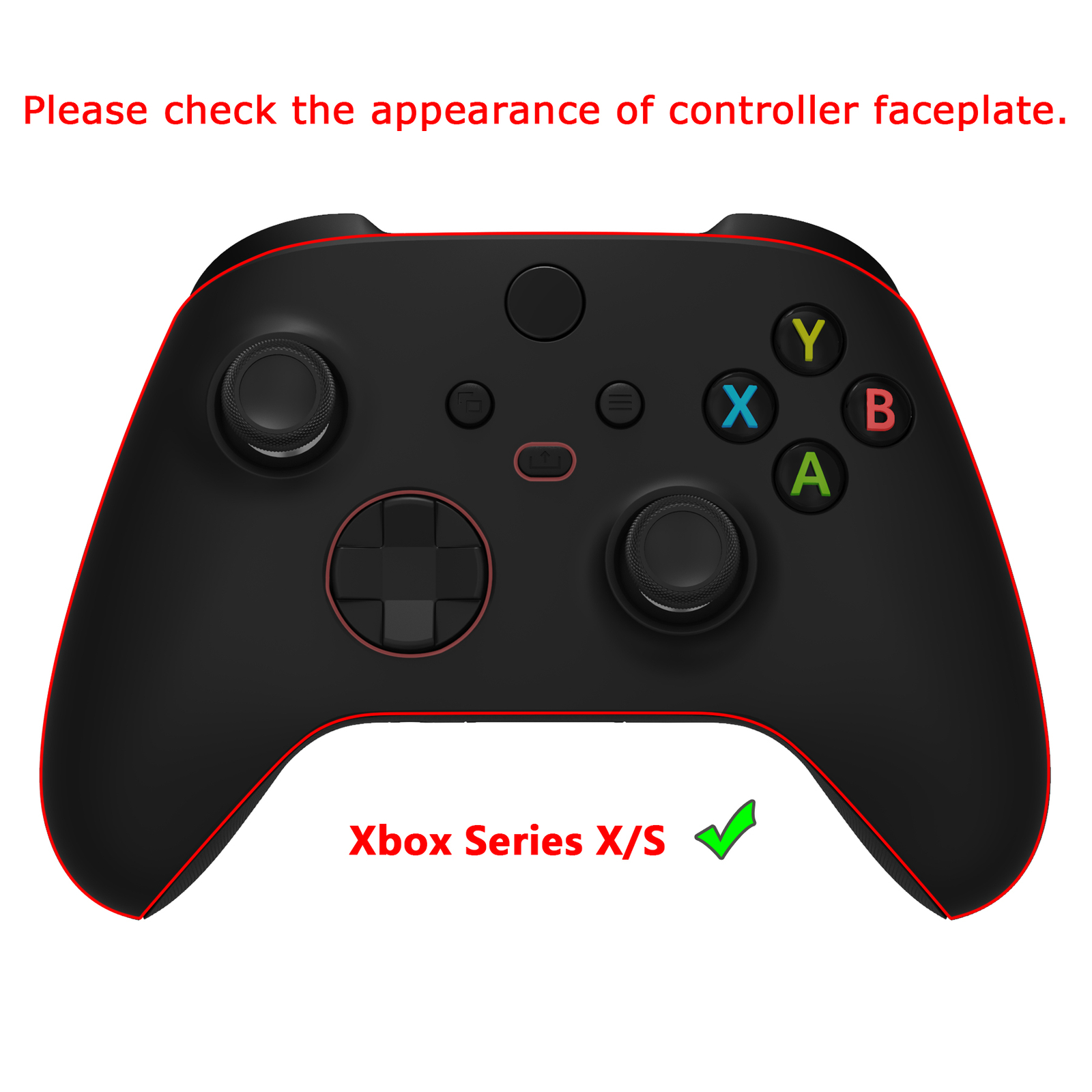 Anti-Slip Side Rails Grips Trigger Stop Kit for Xbox Series X/S Controller Black