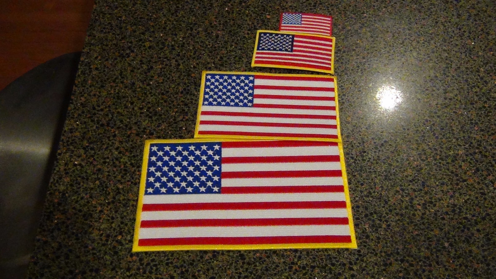 Embroidered American flag patches Choose small medium large USA IRON on